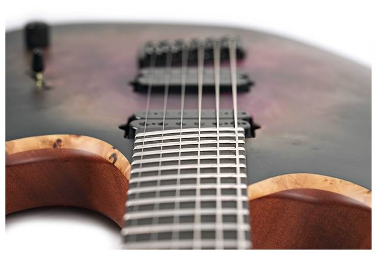 Mayones Duvell Elite VF 6 Eye Poplar/ Mahogany Khaya Galaxy Eye Purple Satine Bare Knuckle TKO (Black) #DF2312616 Mayones Duvell Elite VF 6 Eye Poplar/ Mahogany Khaya Galaxy Eye Purple Satine Bare Knuckle TKO (Black) #DF2312616