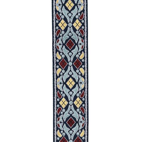 D'Addario Eco-Comfort Jacquard Woven Guitar Strap Navy D'Addario Eco-Comfort Jacquard Woven Guitar Strap Navy