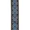 D'Addario Eco-Comfort Woven Guitar Strap Blue and Gold Front View
