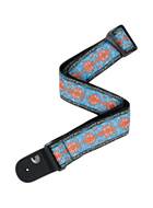 D'Addario Eco-Comfort Woven Guitar Strap Blue & Orange