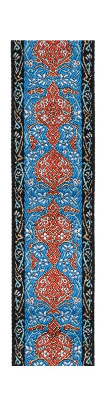D'Addario Eco-Comfort Woven Guitar Strap Blue & Orange
