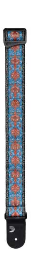 D'Addario Eco-Comfort Woven Guitar Strap Blue & Orange
