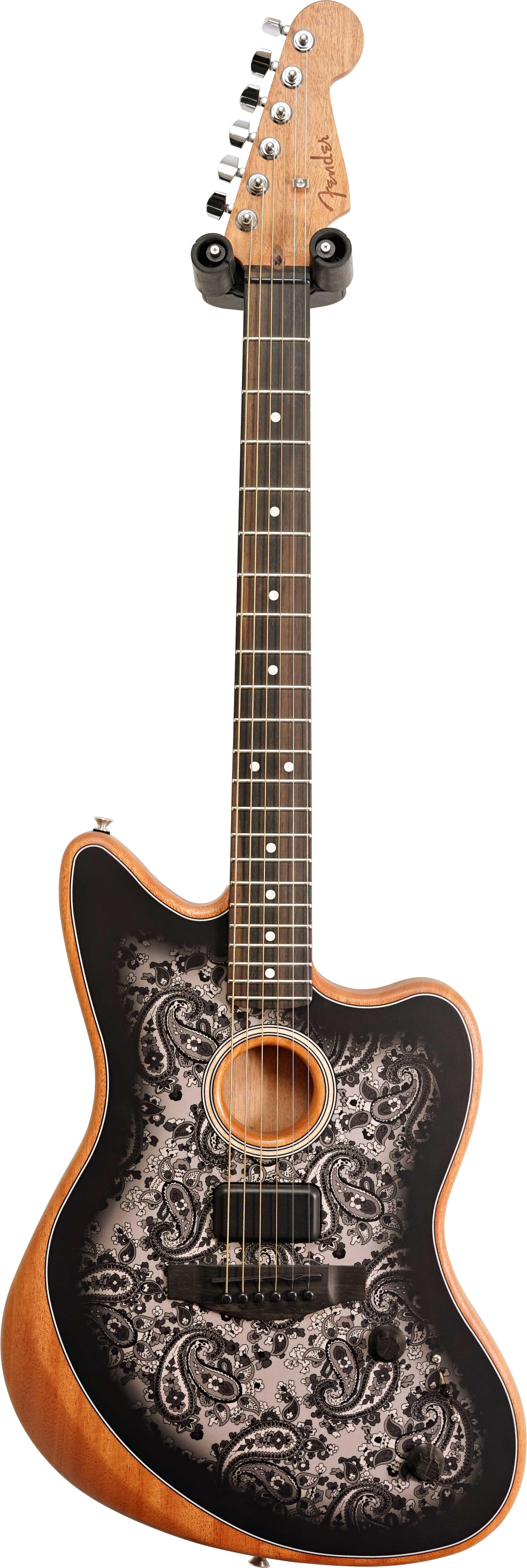 Fender FSR American Acoustasonic Jazzmaster Black Paisley (Ex-Demo