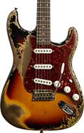 Fender Custom Shop Limited Edition Roasted 61 Stratocaster Super Heavy Relic Aged 3 Colour Sunburst #CZ555426