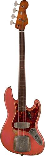 Fender Custom Shop Custom '62 Jazz Bass Heavy Relic Aged Fiesta Red Over 3-Colour Sunburst Masterbuilt By Vincent Van Trigt