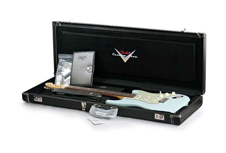 Fender Custom Shop Vintage Custom '59 Hardtail Stratocaster Time Capsule Faded Aged Sonic Blue #R135738 Fender Custom Shop Vintage Custom '59 Hardtail Stratocaster Time Capsule Faded Aged Sonic Blue #R135738