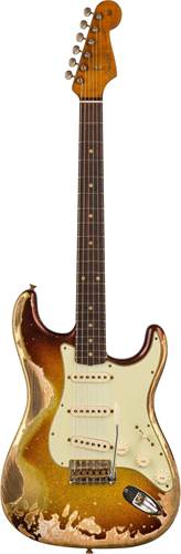 Fender Custom Shop Limited Edition '60/'63 Stratocaster Super Heavy Relic Super Faded Aged 3-Colour Sunburst Sparkle