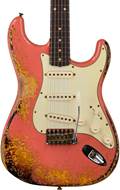 Fender Custom Shop Limited Edition '60/'63 Stratocaster Super Heavy Relic Super Faded Aged Fiesta Red Over 3-Colour Sunburst