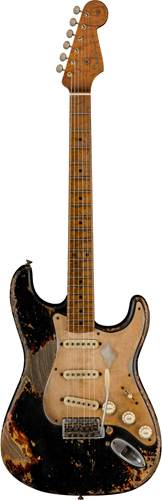 Fender Custom Shop Custom '50S Stratocaster Heavy Relic Masterbuilt By Vincent Van Trigt Black Over Violin Burst