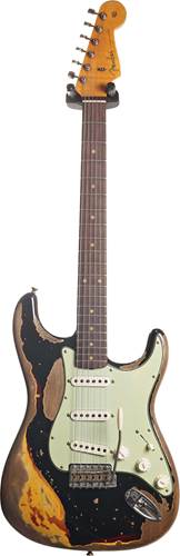 Fender Custom Shop Limited Edition '59 Stratocaster Super Heavy Relic Aged Black Over Chocolate 3-Colour Sunburst #CZ570270