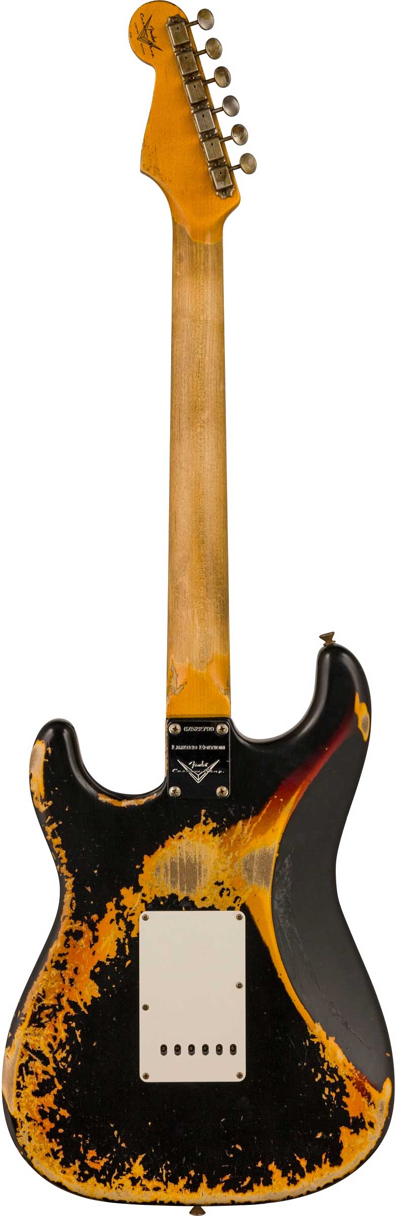 Fender Custom Shop Limited Edition '59 Stratocaster Super Heavy Relic Aged Black Over Chocolate 3-Colour Sunburst