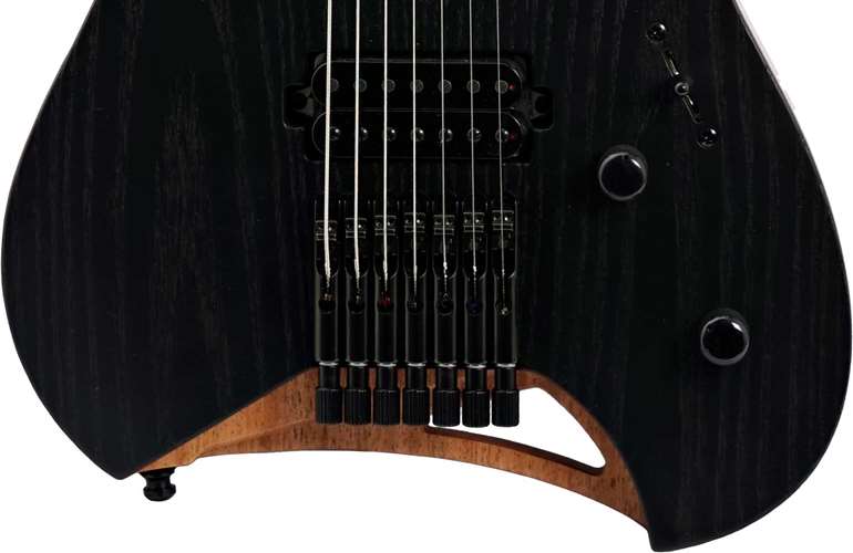 Mayones Hydra Elite 7 Gothic Black Ash Matte Maple Fingerboard Uncovered Bare Knuckle TKO Set #HF2202533 Mayones Hydra Elite 7 Gothic Black Ash Matte Maple Fingerboard Uncovered Bare Knuckle TKO Set #HF2202533