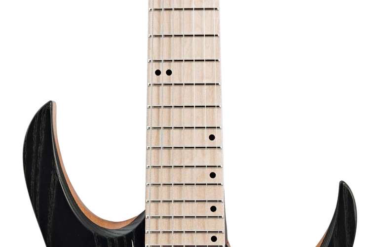 Mayones Hydra Elite 7 Gothic Black Ash Matte Maple Fingerboard Uncovered Bare Knuckle TKO Set #HF2202533 Mayones Hydra Elite 7 Gothic Black Ash Matte Maple Fingerboard Uncovered Bare Knuckle TKO Set #HF2202533