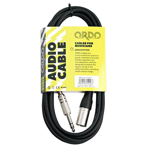 Ordo 10ft/3m Male XLR - Stereo Jack Cable Ordo 10ft/3m Male XLR - Stereo Jack Cable
