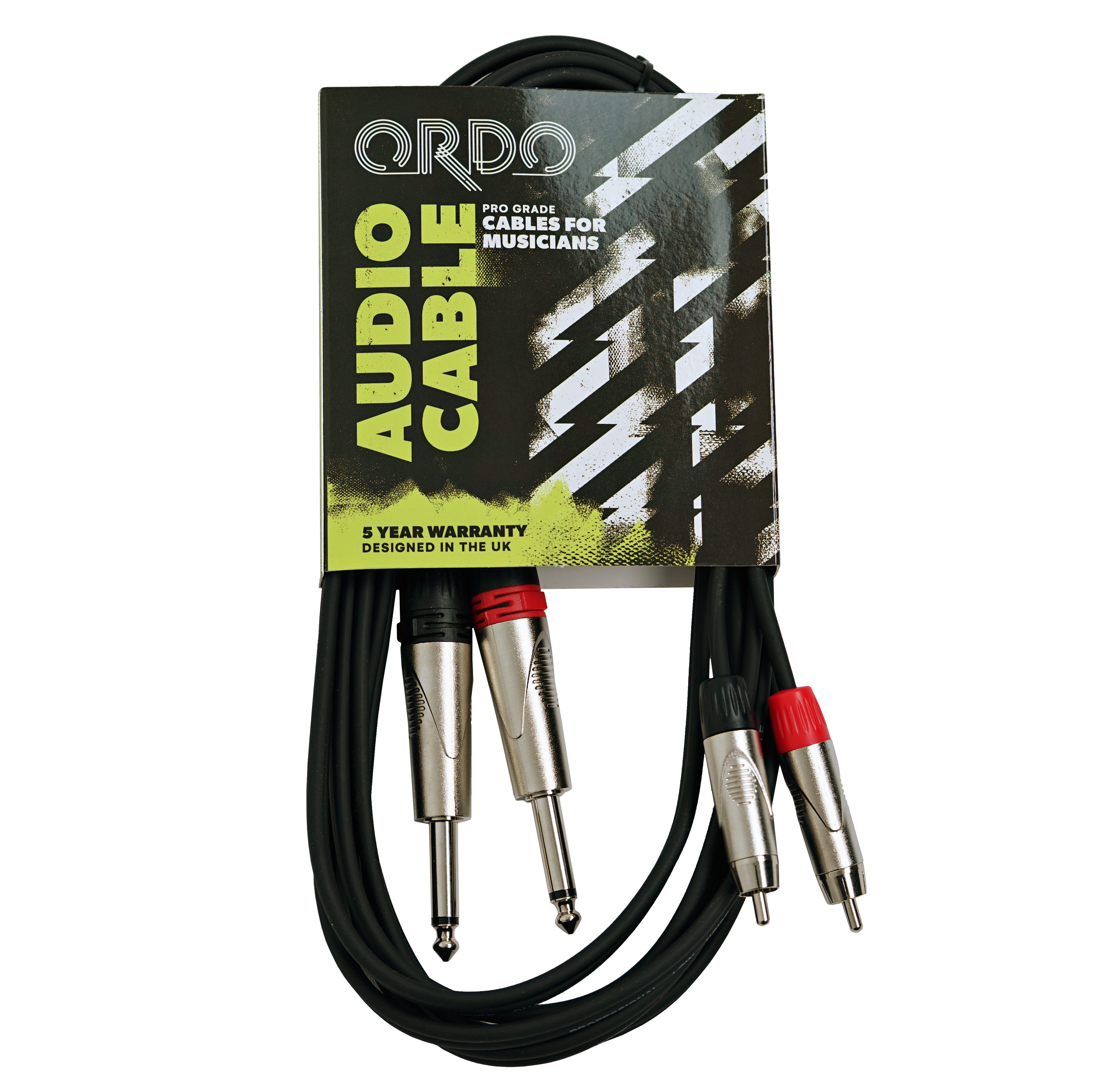 Ordo 10ft/3m Twin Cable RCA to Jack