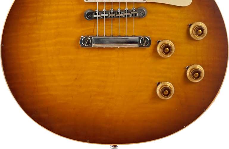 Gibson Custom Shop 59 Les Paul Standard Made 2 Measure Hand Selected Top Dark Butterscotch Burst Murphy Lab Light Aged #93448 Gibson Custom Shop 59 Les Paul Standard Made 2 Measure Hand Selected Top Dark Butterscotch Burst Murphy Lab Light Aged #93448