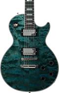 Gibson Custom Shop Les Paul Custom Quilt Top Made 2 Measure Ocean Blue Gloss Chrome Hardware (Ex-Demo) #CS301286