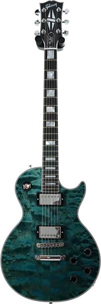 Gibson Custom Shop Les Paul Custom Quilt Top Made 2 Measure Ocean Blue Gloss Chrome Hardware (Ex-Demo) #CS301286