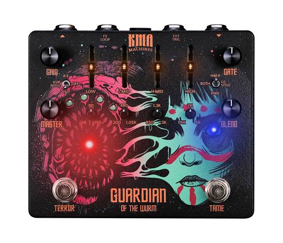 KMA Machines Guardian of the Wurm Distortion Pedal with Noise Gate KMA Machines Guardian of the Wurm Distortion Pedal with Noise Gate