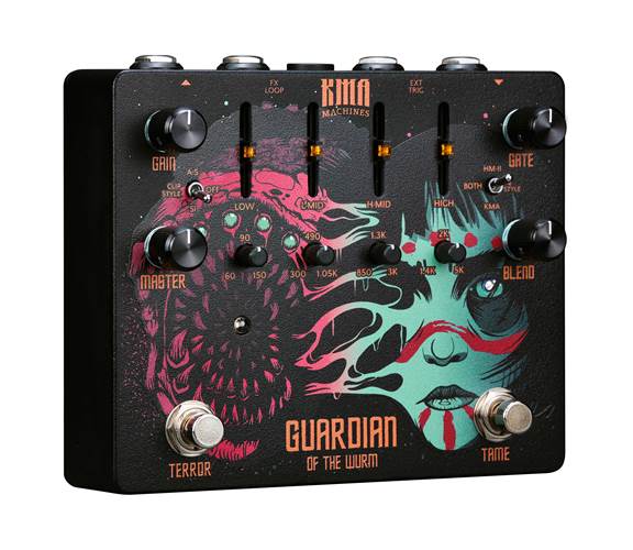 KMA Machines Guardian of the Wurm Distortion Pedal with Noise Gate KMA Machines Guardian of the Wurm Distortion Pedal with Noise Gate
