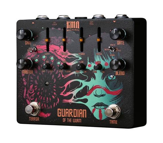 KMA Machines Guardian of the Wurm Distortion Pedal with Noise Gate KMA Machines Guardian of the Wurm Distortion Pedal with Noise Gate