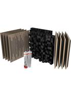 Vicoustic VicStudio Box Brown Oak Treatment Kit 8 Wavewood Ultra Lite, 2 Multifuser DC3, 2 Flexi Glue Ultra