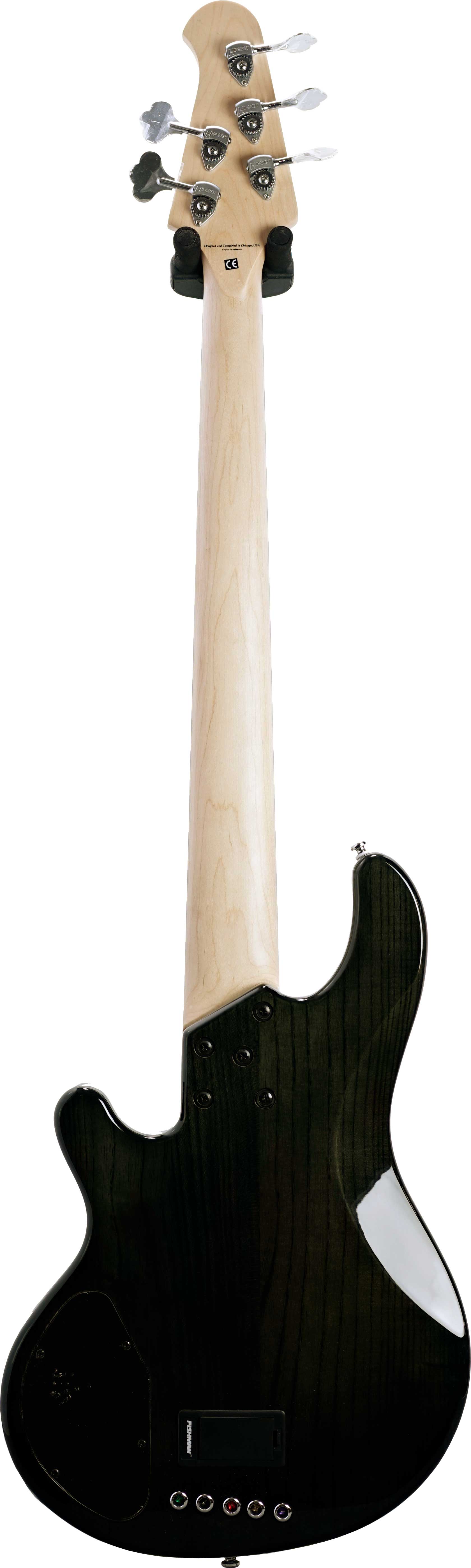 Lakland Skyline 55-02 Deluxe Trans Black Ebony Fingerboard Matching Headstock