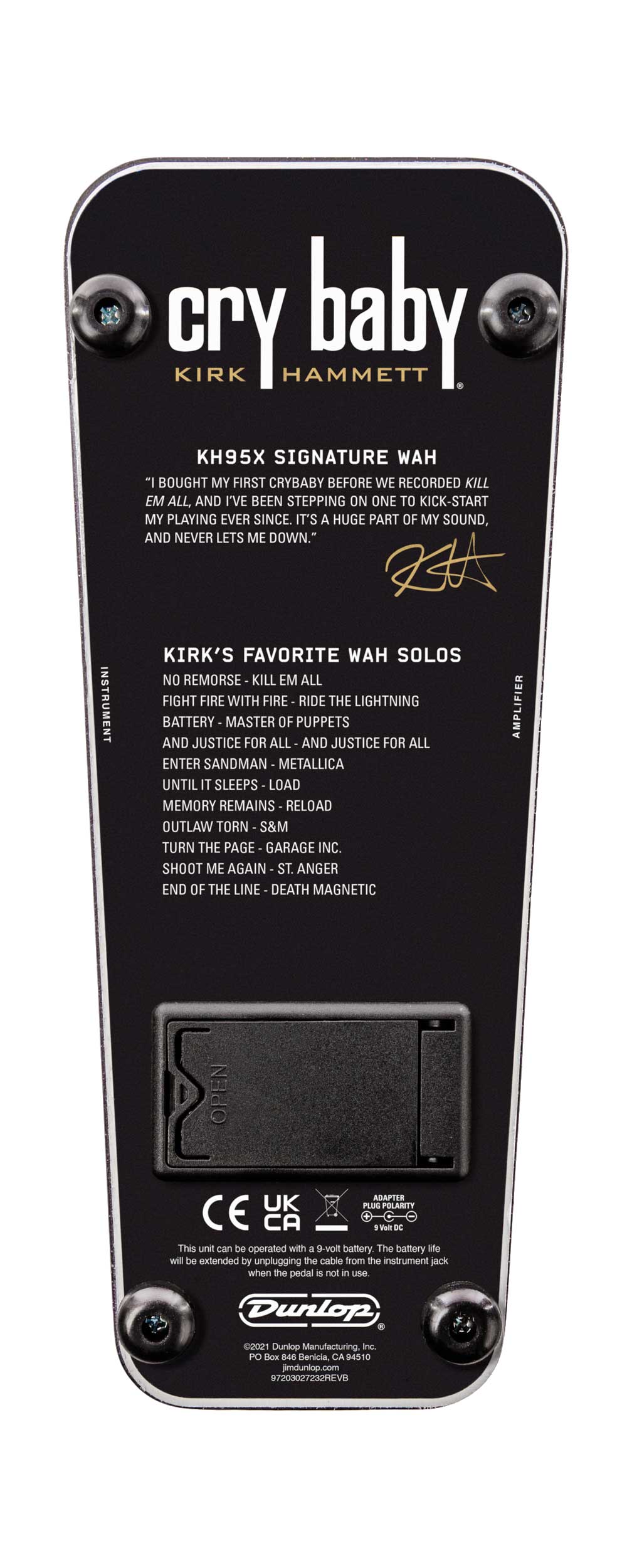 Dunlop Kirk Hammett Cry Baby Wah