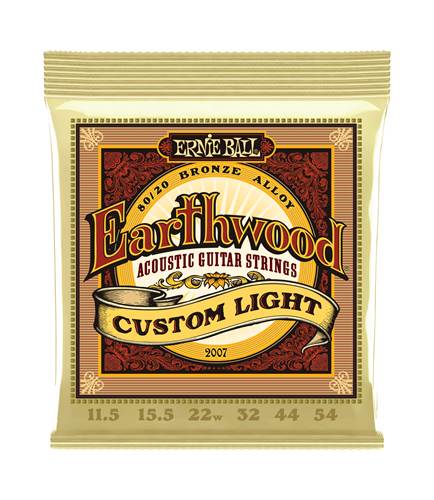 Ernie Ball Earthwood Custom Light 8020 Bronze Acoustic Guitar Strings 11.5-54 Gauge