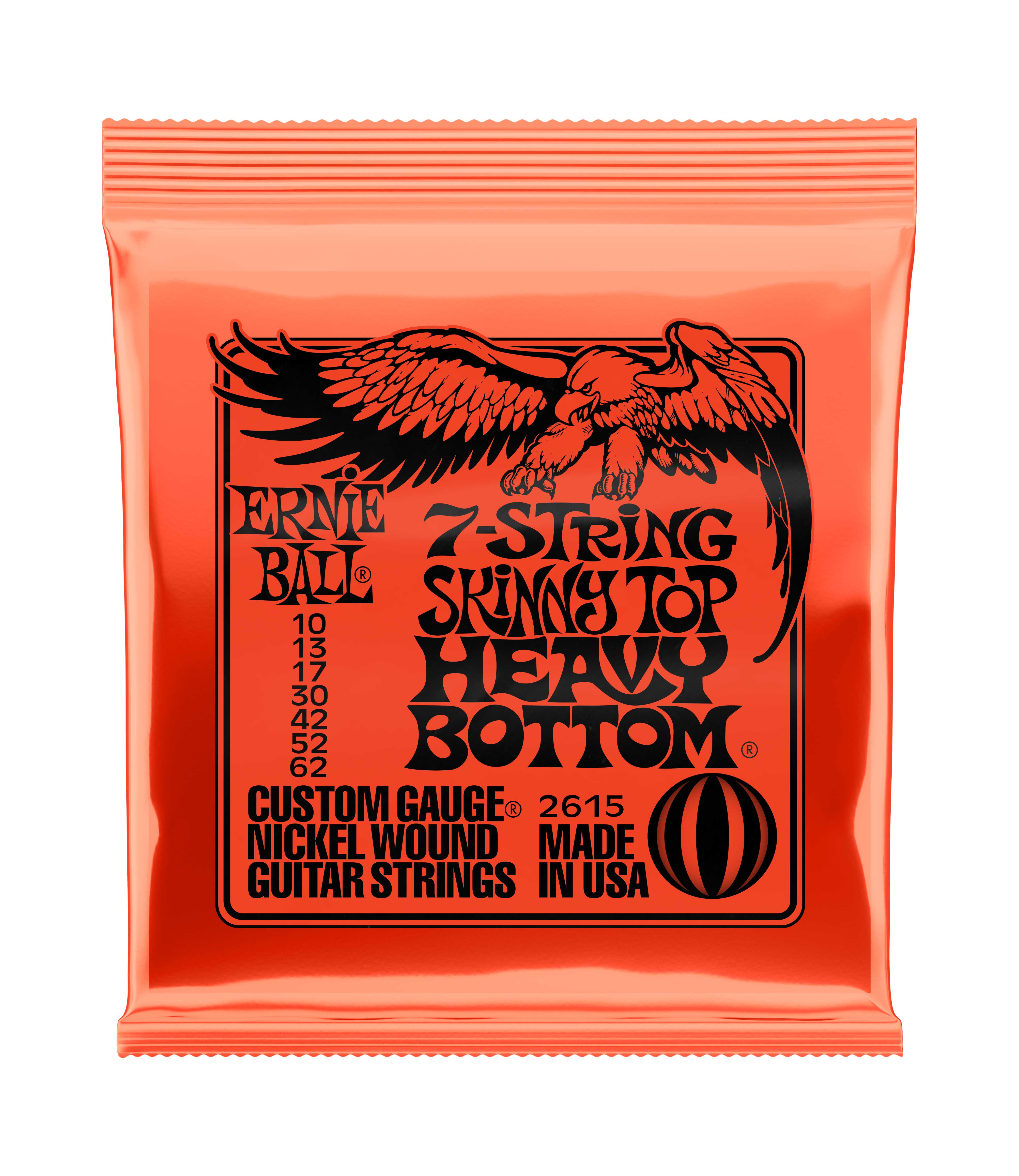 Ernie Ball Skinny Top Heavy Bottom Slinky 7 String Nickel Wound Electric Guitar Strings 10 62 Gauge