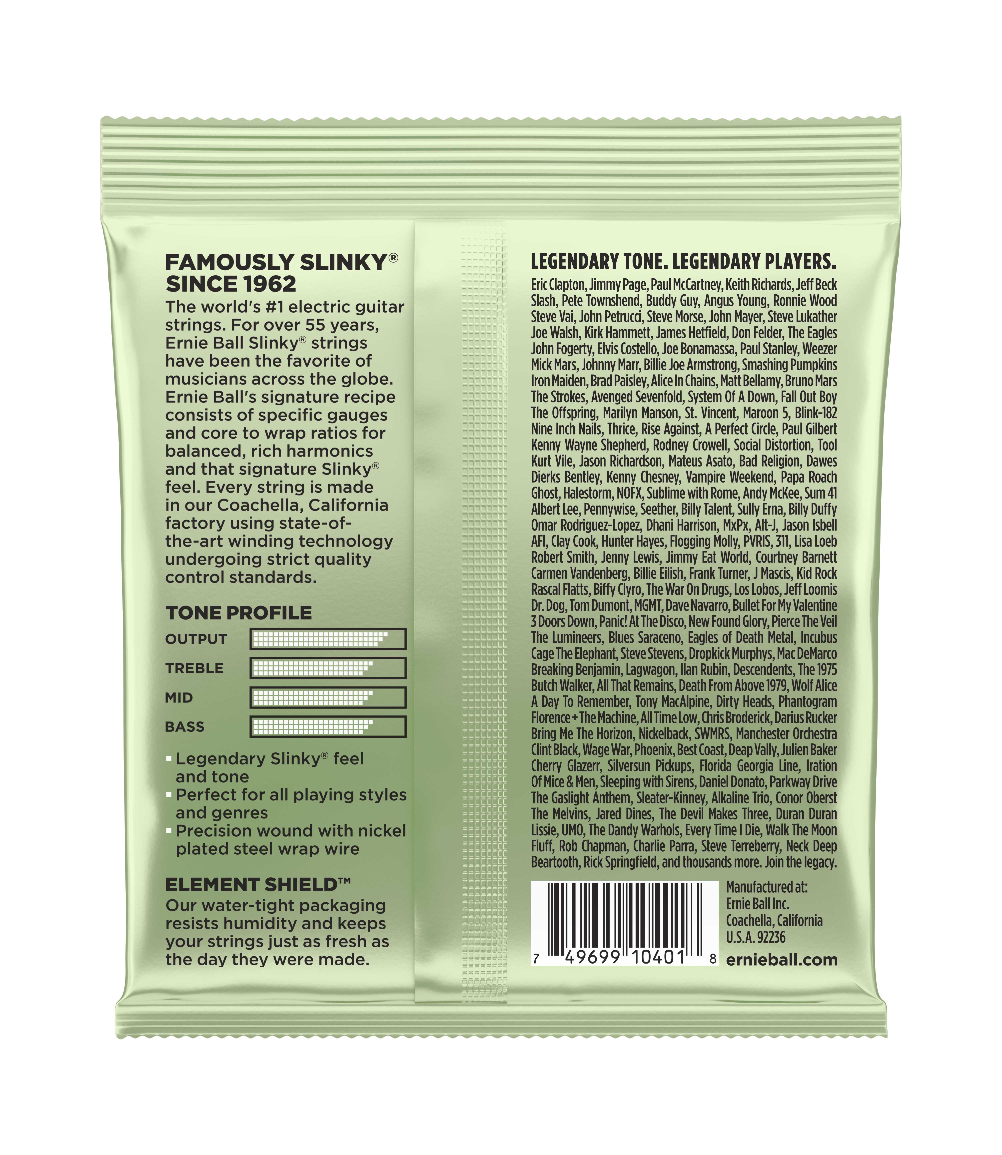 Ernie Ball Magnum Slinky Nickel Wound Electric Guitar Strings 12 - 56 Gauge