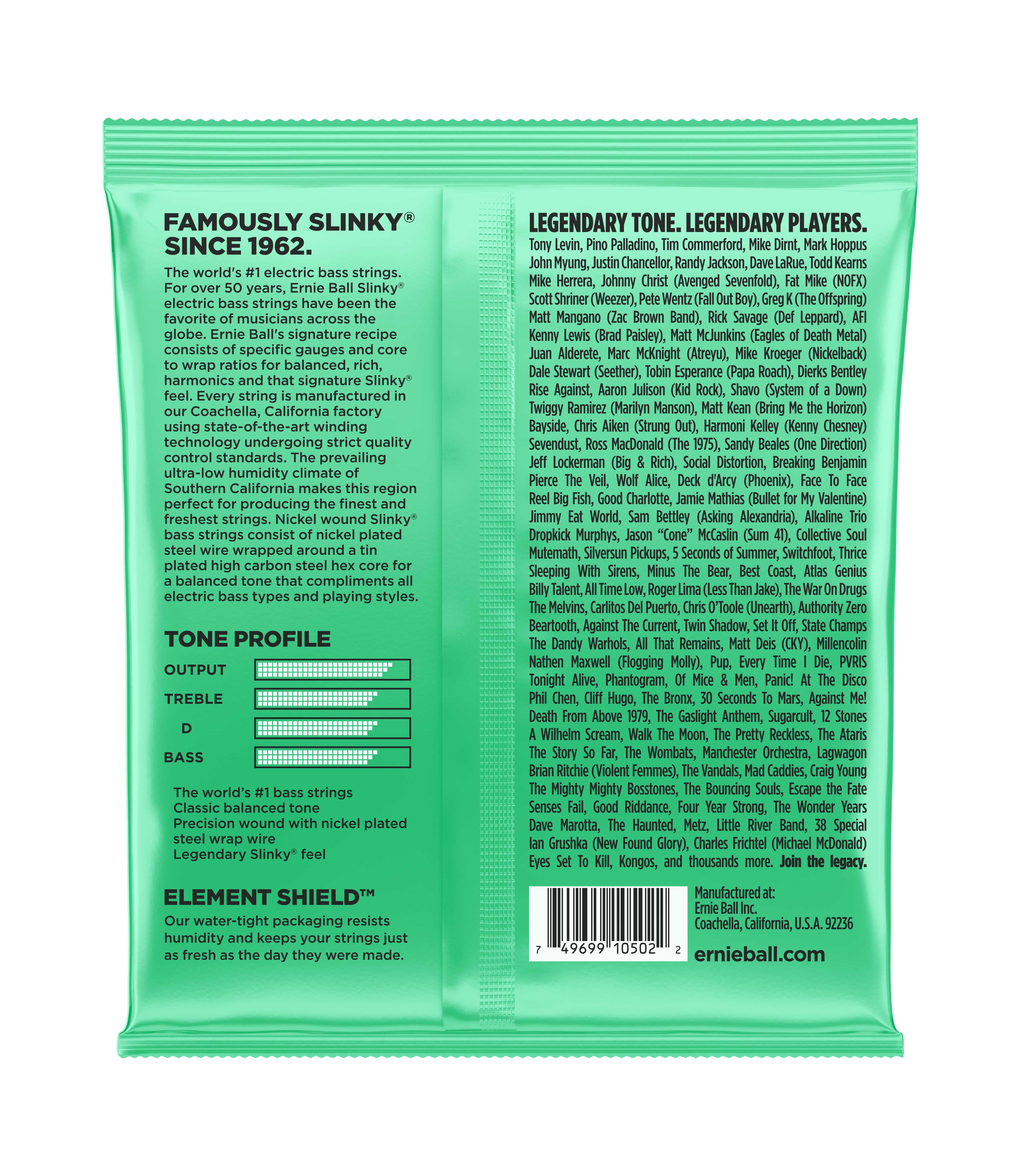 Ernie Ball Hyper Slinky Bass Nickel Wound Electric Bass Strings 40 - 100 Gauge