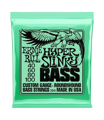 Ernie Ball Hyper Slinky Bass Nickel Wound Electric Bass Strings 40 - 100 Gauge
