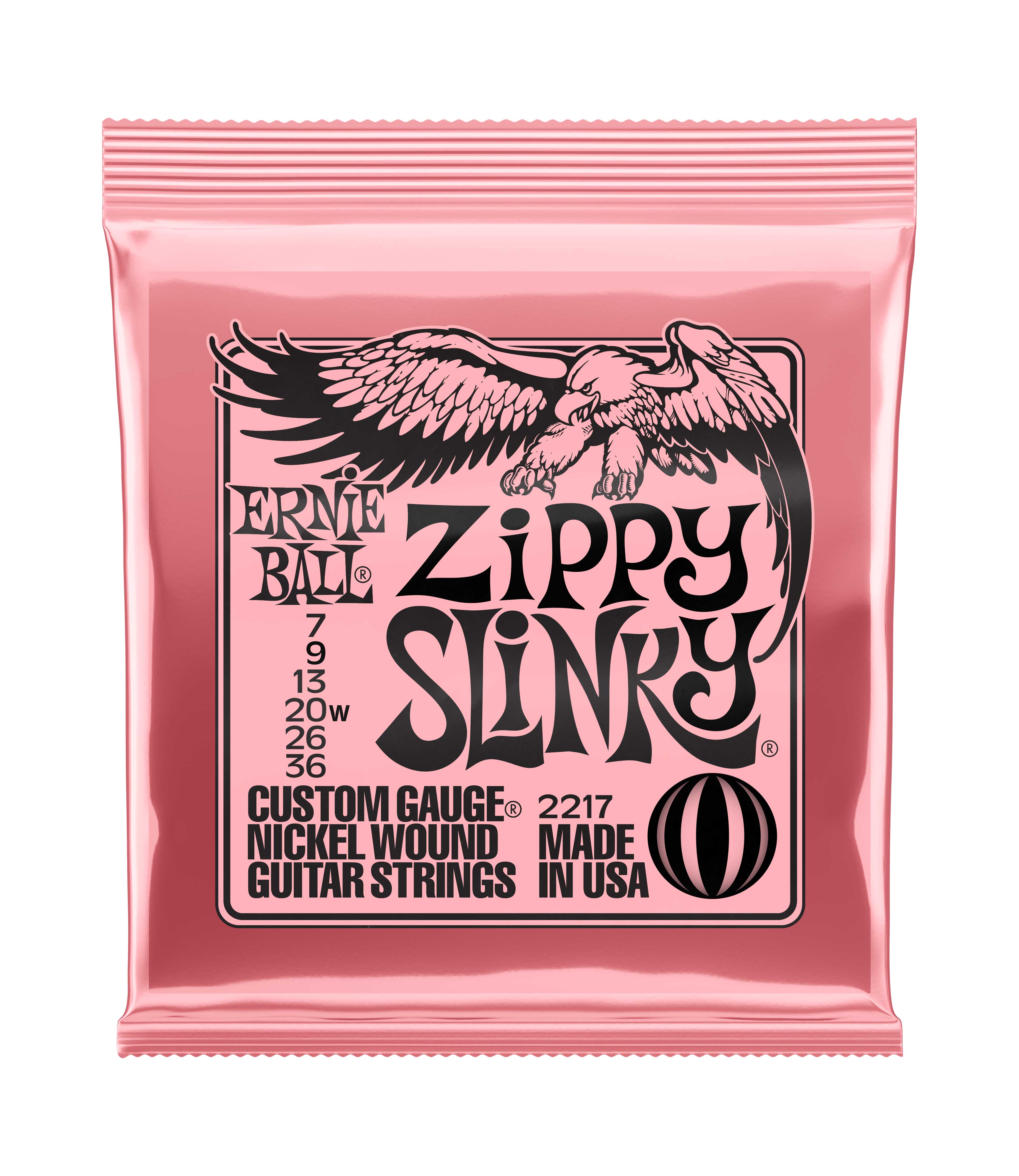 Ernie Ball Zippy Slinky Nickel Wound Electric Guitar Strings 7