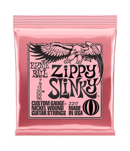 Ernie Ball Zippy Slinky Nickel Wound Electric Guitar Strings 7 - 36 Gauge