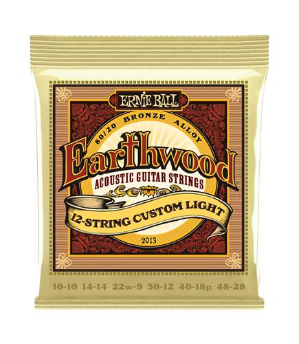Ernie Ball Earthwood Custom Light 12 String 8020 Bronze Acoustic Guitar Strings 10-48 Gauge