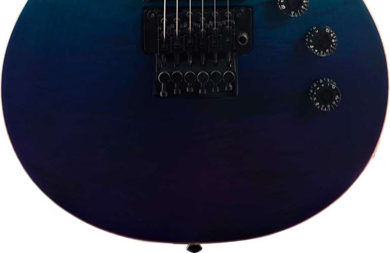 ESP USA Eclipse Floyd Rose Flamed Maple EMG Violet Shadow Fade Satin Black Hardware #US23287 ESP USA Eclipse Floyd Rose Flamed Maple EMG Violet Shadow Fade Satin Black Hardware #US23287