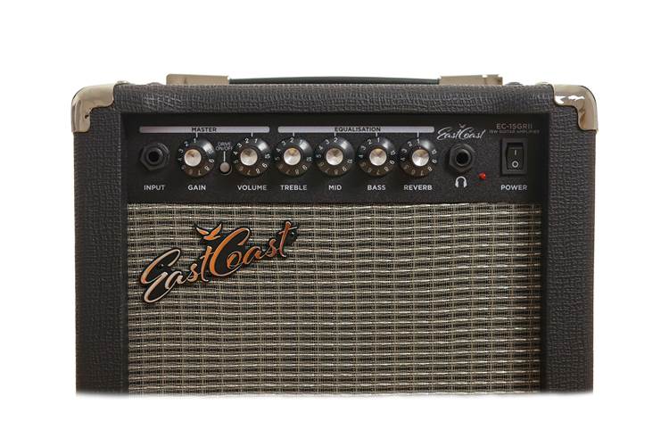 EastCoast EC-15GRII 15 Watt Guitar Combo Practice Amp With Reverb EastCoast EC-15GRII 15 Watt Guitar Combo Practice Amp With Reverb
