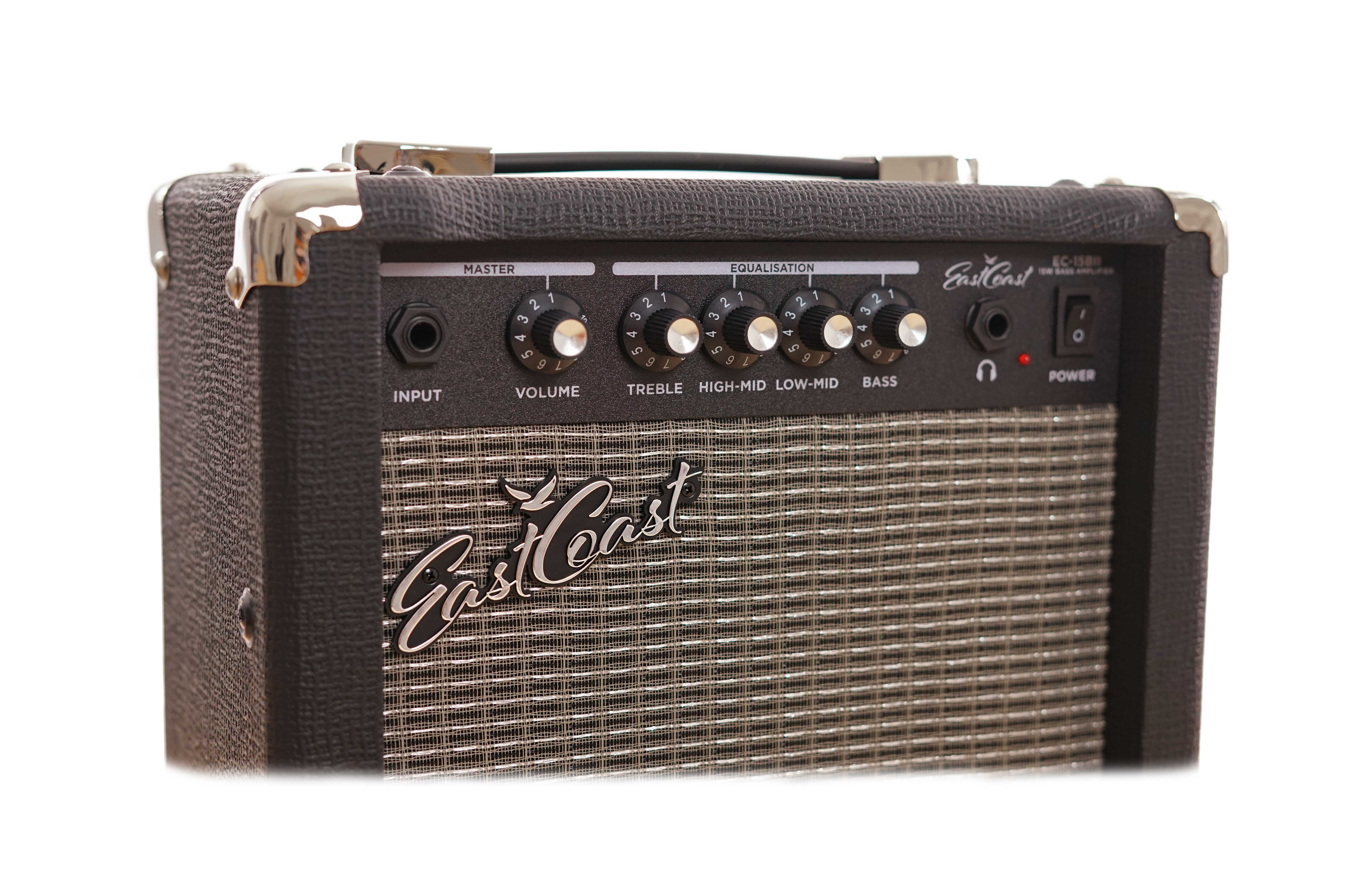 EastCoast EC-15BII 15 Watt Bass Combo Practice Amp