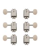 Gibson Deluxe White Button Tuner Set Vintage Nickel