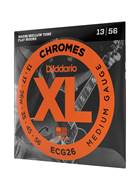D'Addario ECG26 Chromes Flat Wound Electric Guitar Strings Medium 13-56