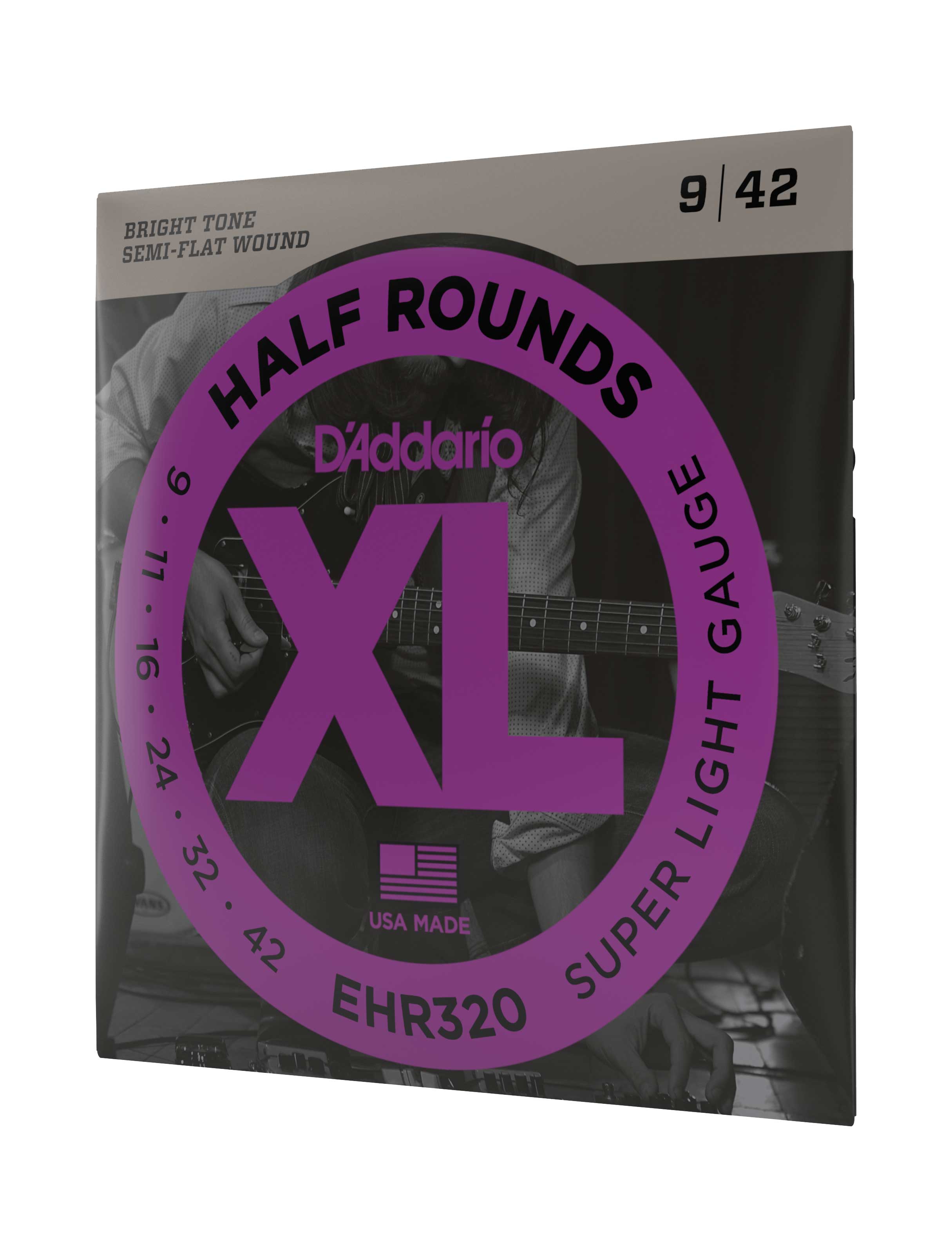 D Addario EHR320 Half Round Electric Guitar Strings Super Light 9 42