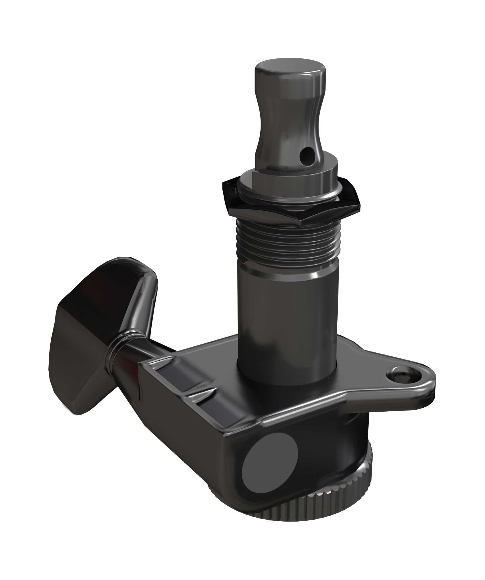 D'Addario Auto-Trim Tuning Machines 6 In-Line Setup Black