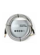 Dunlop Woven Silver Instrument Cable 18ft Right/Straight