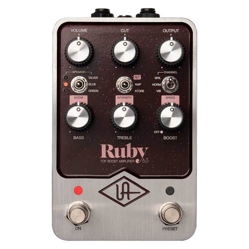 Universal Audio Ruby '63 Top Boost Amplifier Emulation Pedal (Ex-Demo) #22202049002186