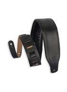 Levy's Favourite Padded Black Leather Guitar Strap