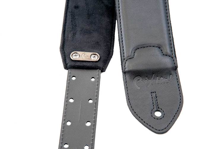 Right On Straps Leathercraft Vintage Black Guitar Strap Right On Straps Leathercraft Vintage Black Guitar Strap