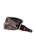 Right On Straps Talisman T Paisley Velvet Brown Vegan Guitar Strap