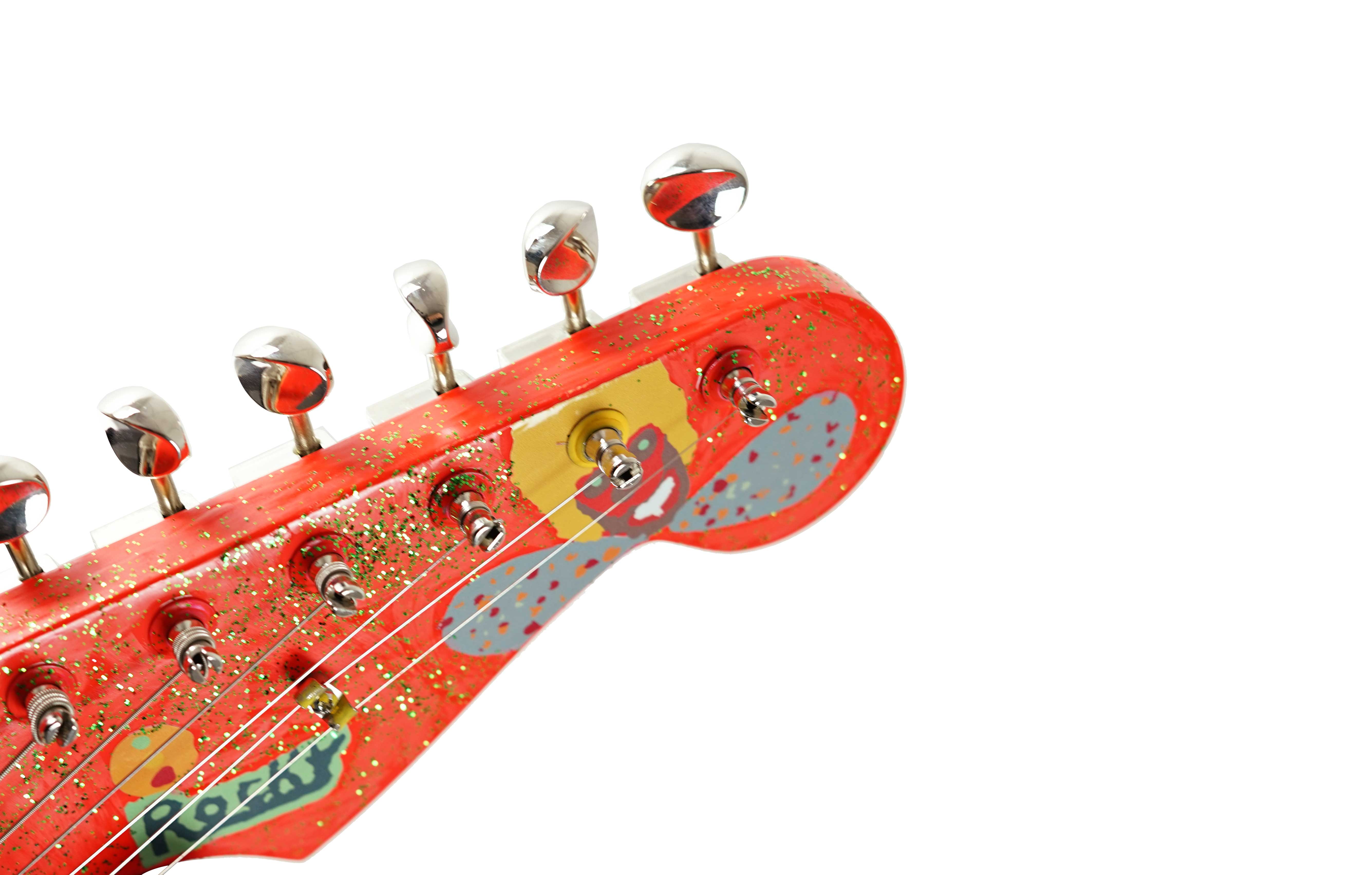 Fender George Harrison Rocky Stratocaster Hand Painted Rocky Artwork Over Sonic Blue Rosewood Fingerboard 