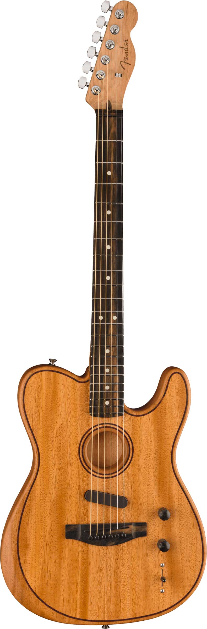 Fender American Acoustasonic Telecaster All-Mahogany Ebony Natural